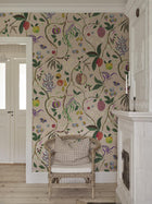 S10581 Pink Tree of Life Mural Herbarium Mural by Sandberg