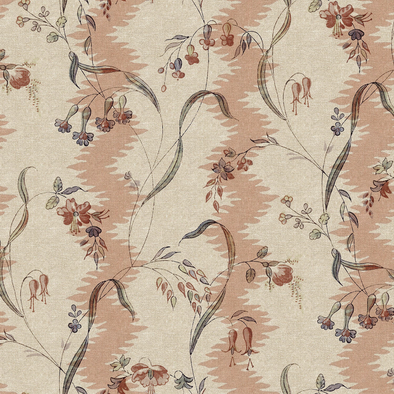 S10584 Dusty Pink Beatrice Herbarium Mural by Sandberg