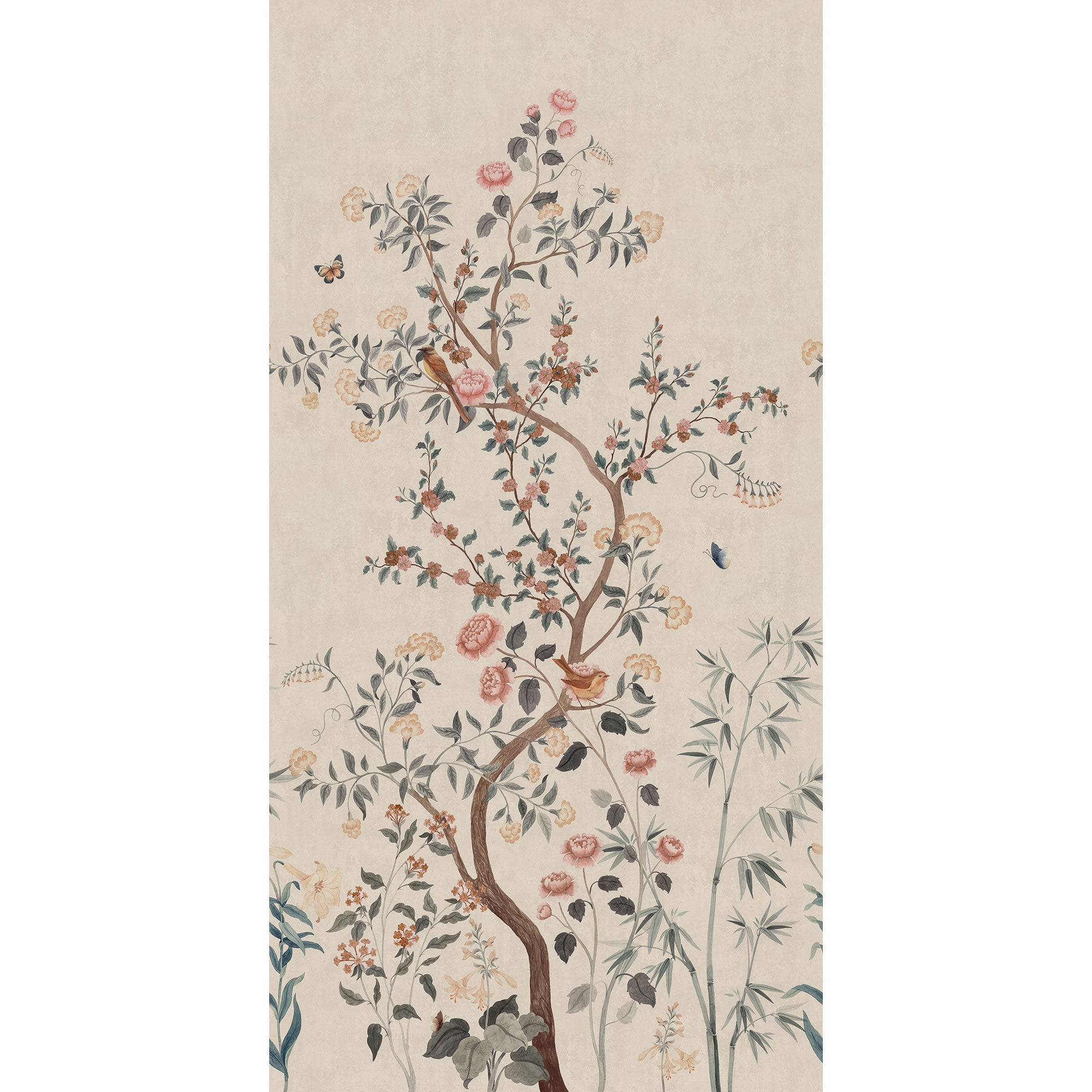 S10588 Misty Blue Eleonora Herbarium Mural by Sandberg