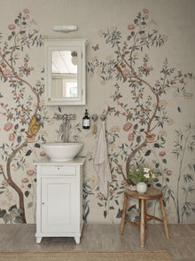 S10588 Misty Blue Eleonora Herbarium Mural by Sandberg
