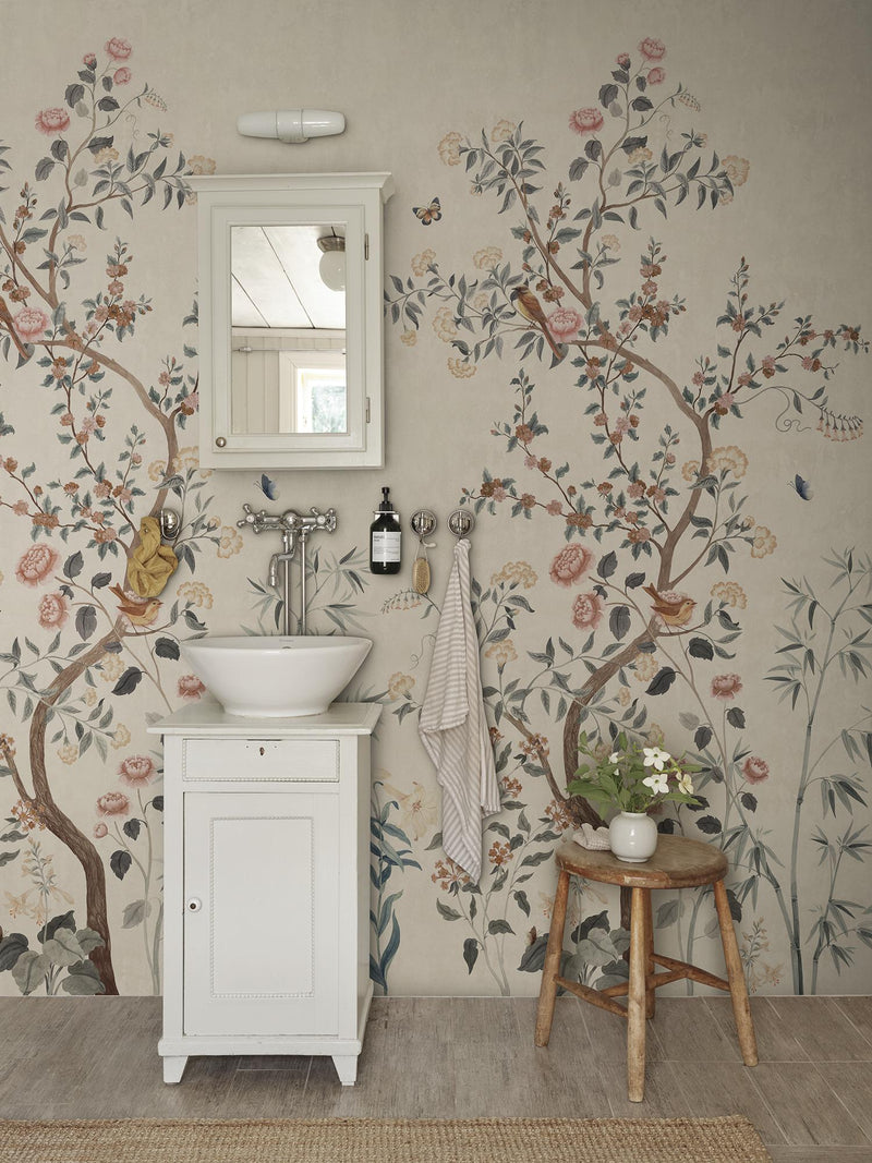 S10588 Misty Blue Eleonora Herbarium Mural by Sandberg