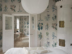 S10589 Blue Flora Herbarium Mural by Sandberg