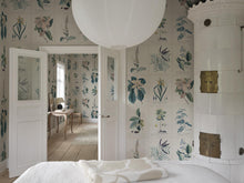 S10589 Blue Flora Herbarium Mural by Sandberg
