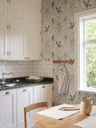 S10590 Blue Louise Herbarium Mural by Sandberg