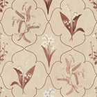 S10591 Burgundy Louise Herbarium Mural by Sandberg