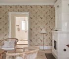 S10591 Burgundy Louise Herbarium Mural by Sandberg