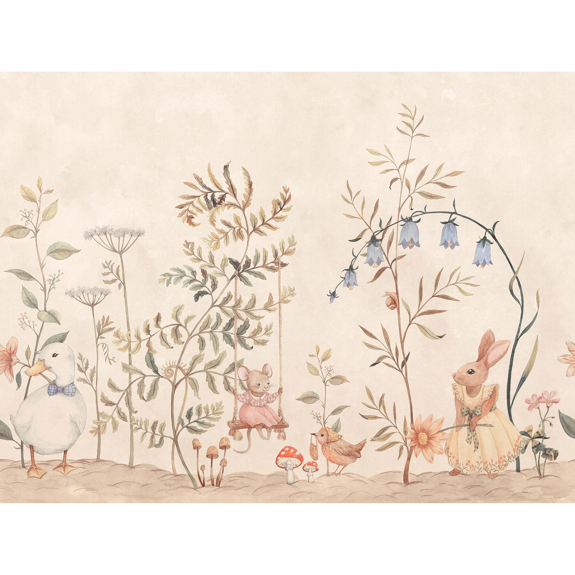 S10592 Beige Vilhelmina Familjen Mural by Sandberg