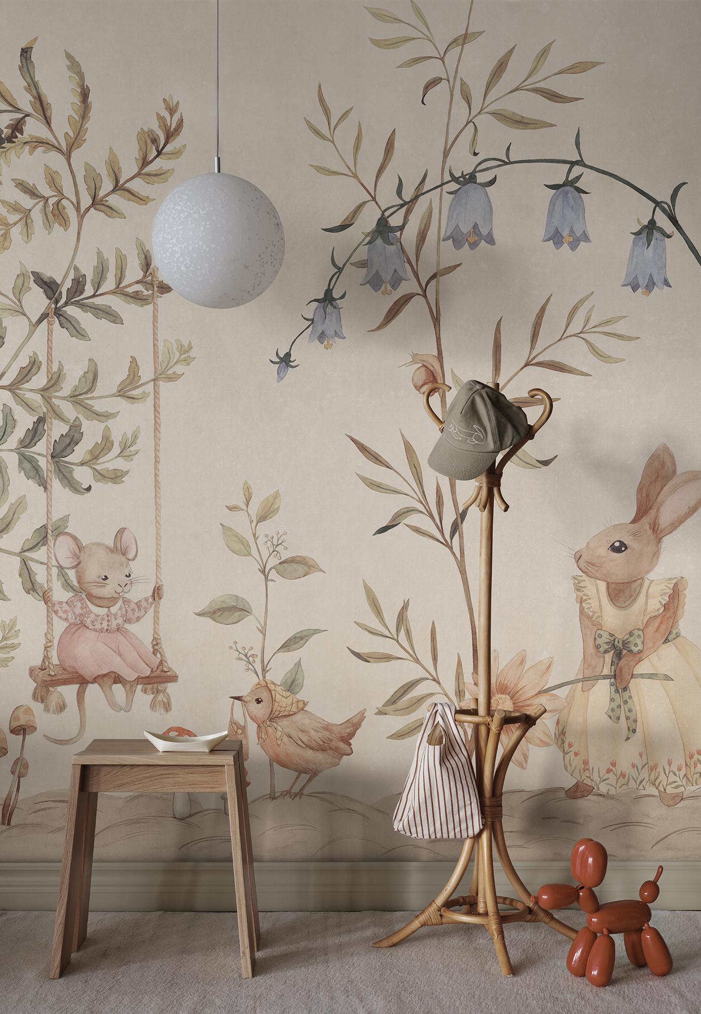 S10592 Beige Vilhelmina Familjen Mural by Sandberg