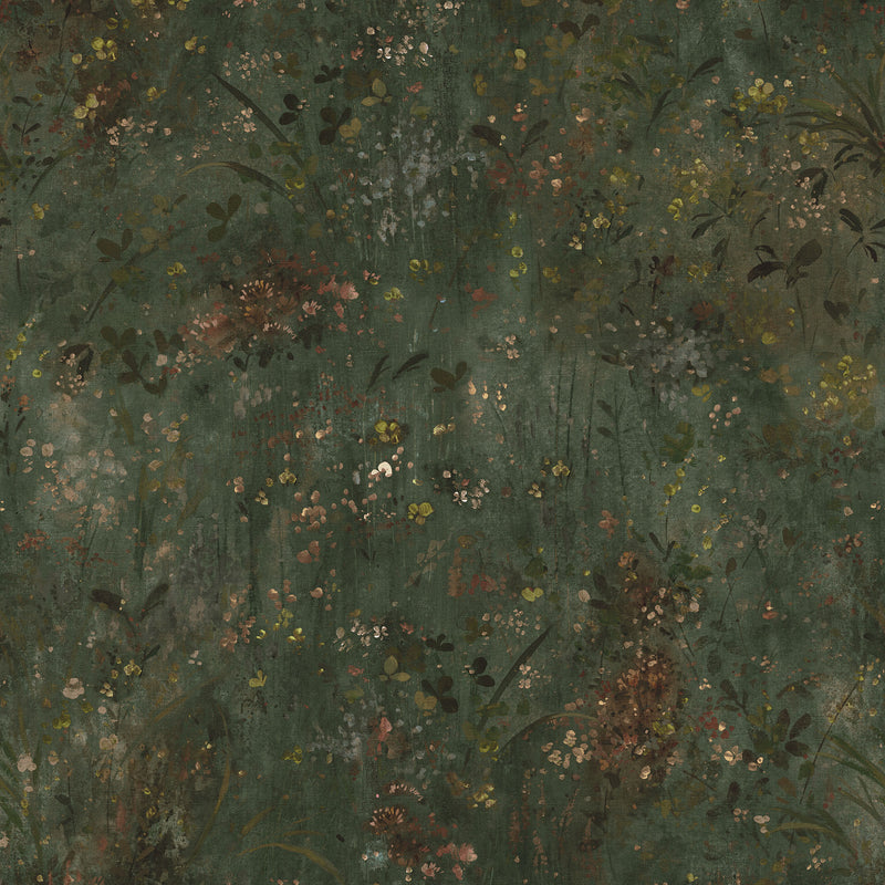 S10594 Forest Green Juni Herbarium Mural by Sandberg