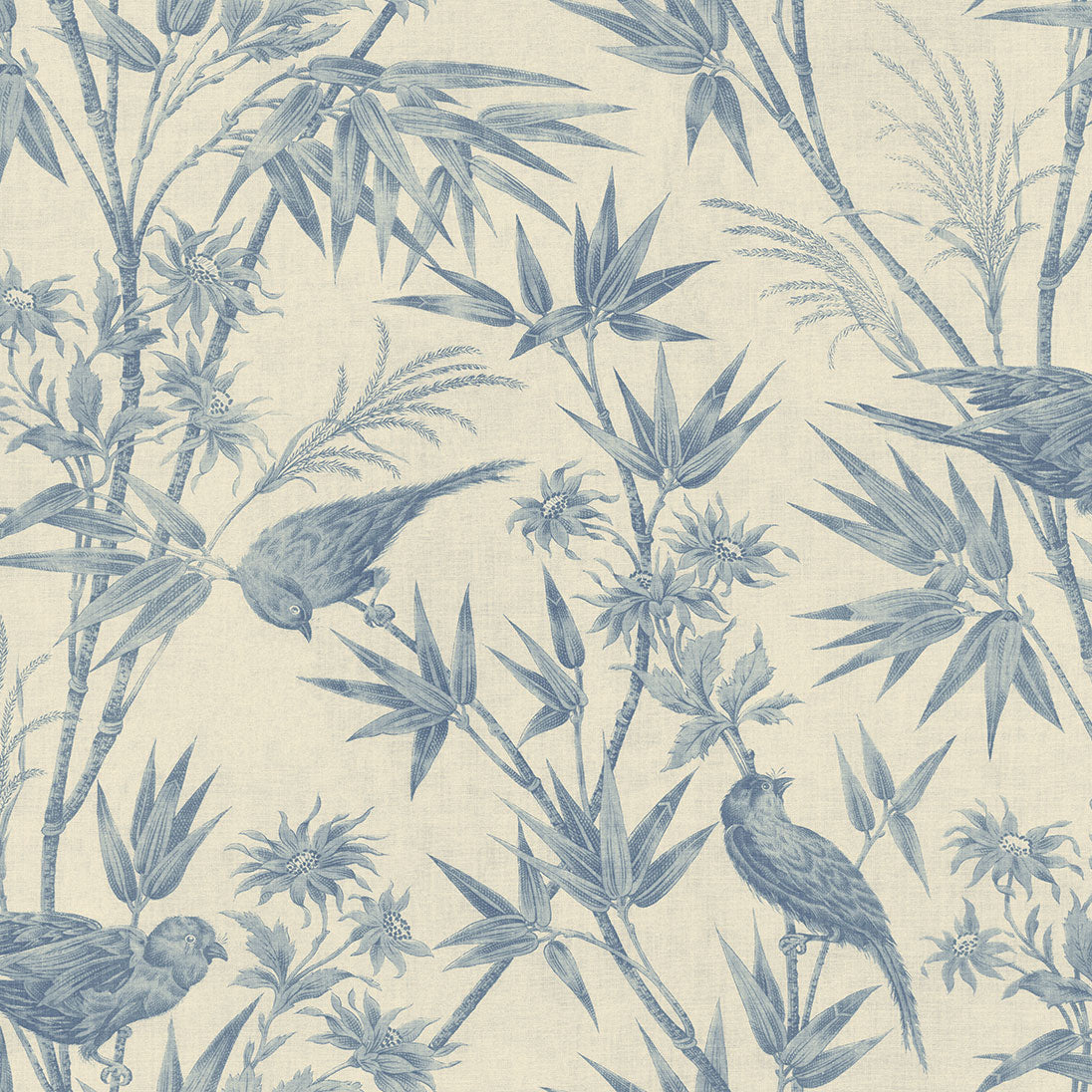 S10595 Blue Celeste Mural Herbarium Mural by Sandberg