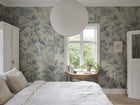 S10595 Blue Celeste Mural Herbarium Mural by Sandberg