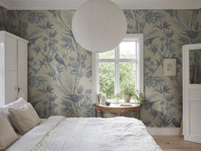 S10595 Blue Celeste Mural Herbarium Mural by Sandberg