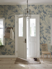 S10595 Blue Celeste Mural Herbarium Mural by Sandberg