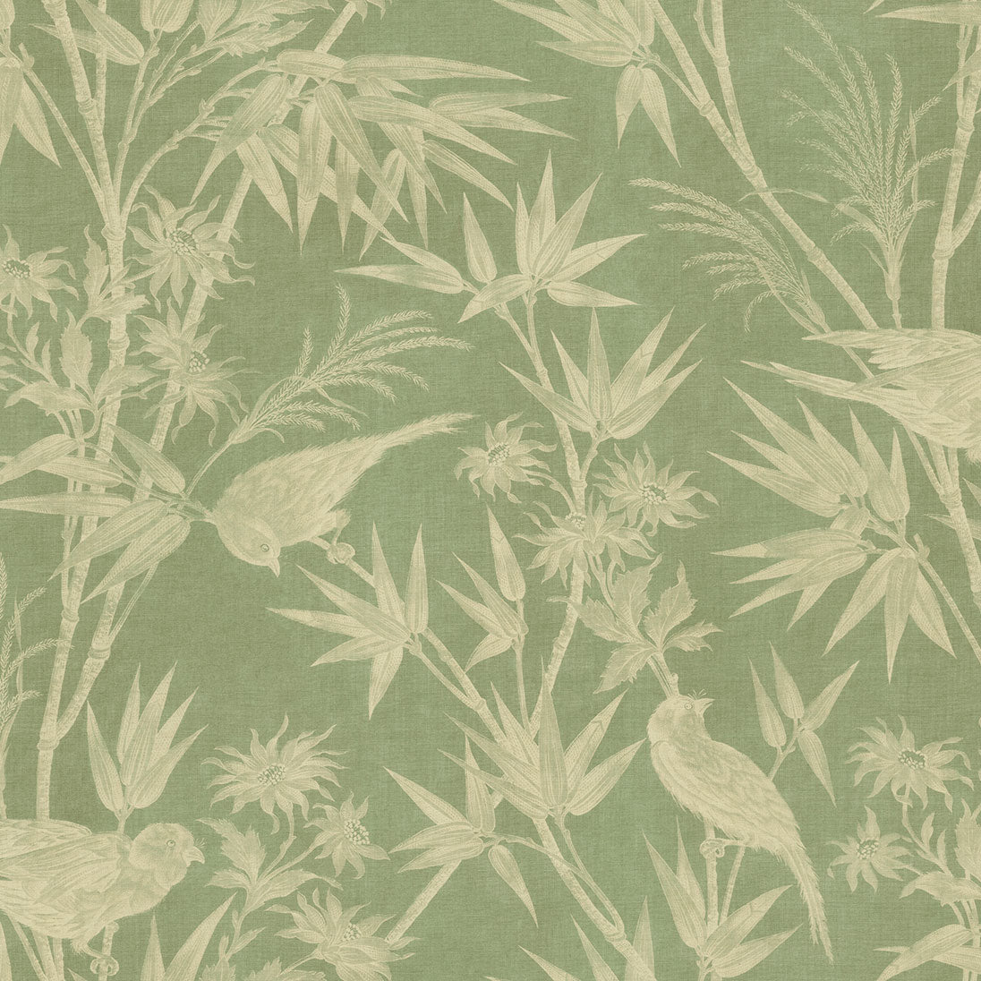 S10597 Green Celeste Mural Herbarium Mural by Sandberg