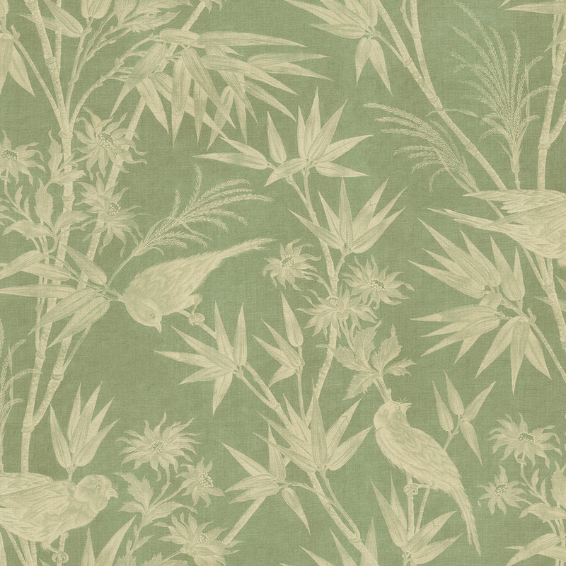 S10597 Green Celeste Mural Herbarium Mural by Sandberg