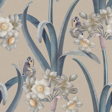 S10601 Blue Lilian Herbarium Mural by Sandberg