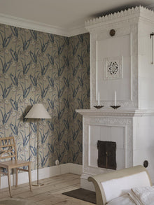 S10601 Blue Lilian Herbarium Mural by Sandberg