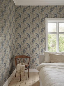 S10601 Blue Lilian Herbarium Mural by Sandberg