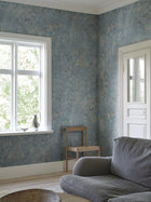 S10603 Light Blue Juni Herbarium Mural by Sandberg