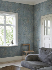 S10603 Light Blue Juni Herbarium Mural by Sandberg
