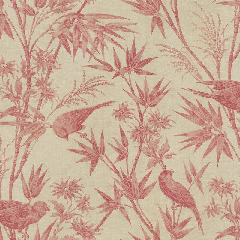 S10604 Red Celeste Mural Herbarium Mural by Sandberg