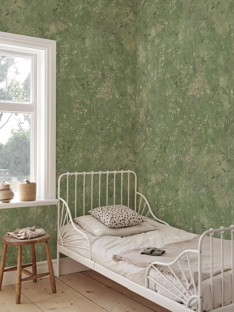 S10605 Green Juni Herbarium Mural by Sandberg