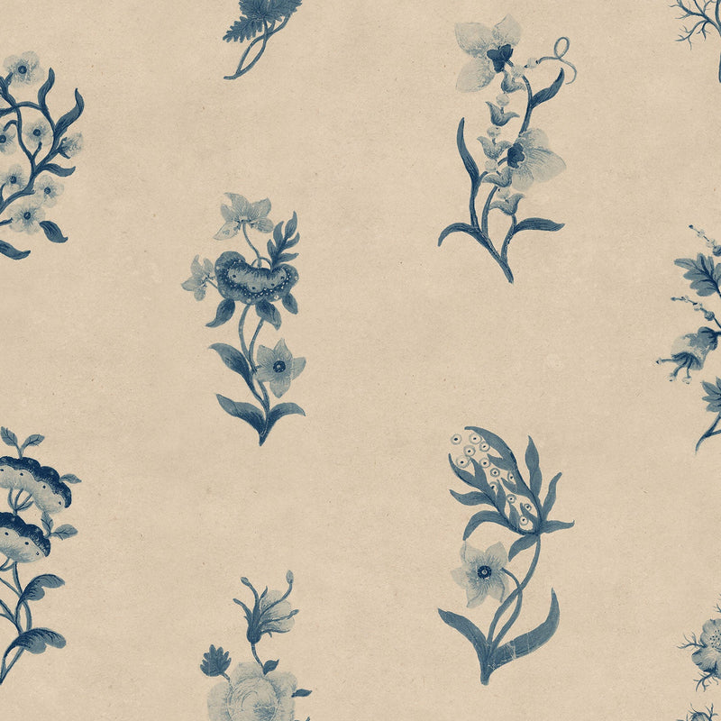 S10610 Blue Victoria Herbarium Mural by Sandberg