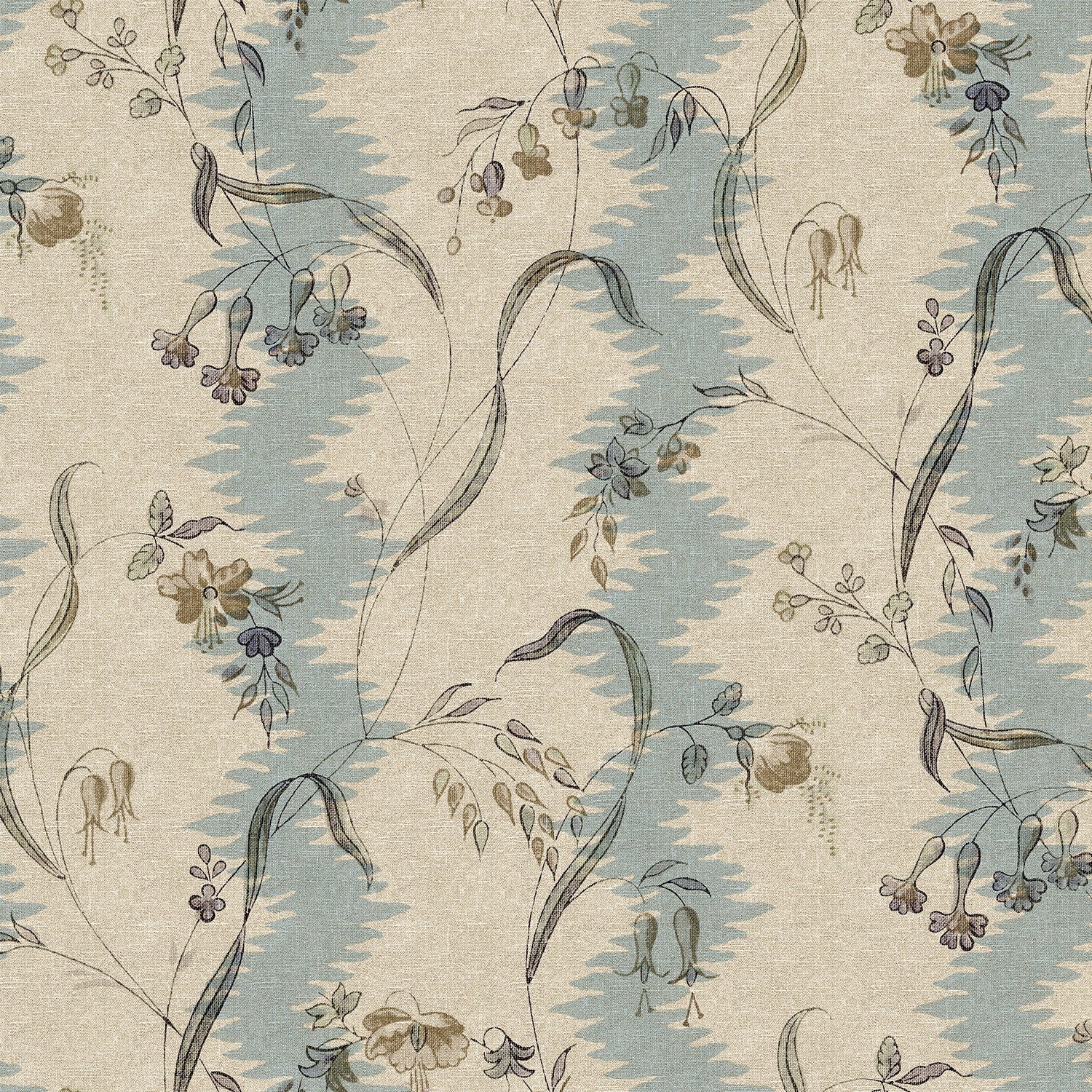 S10611 Misty Blue Beatrice Herbarium Mural by Sandberg
