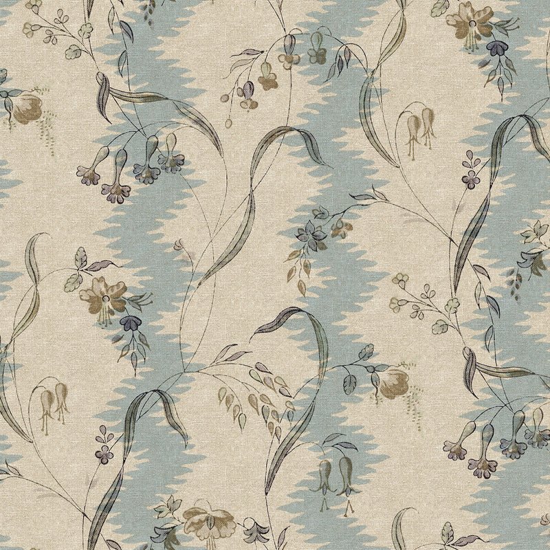 S10611 Misty Blue Beatrice Herbarium Mural by Sandberg