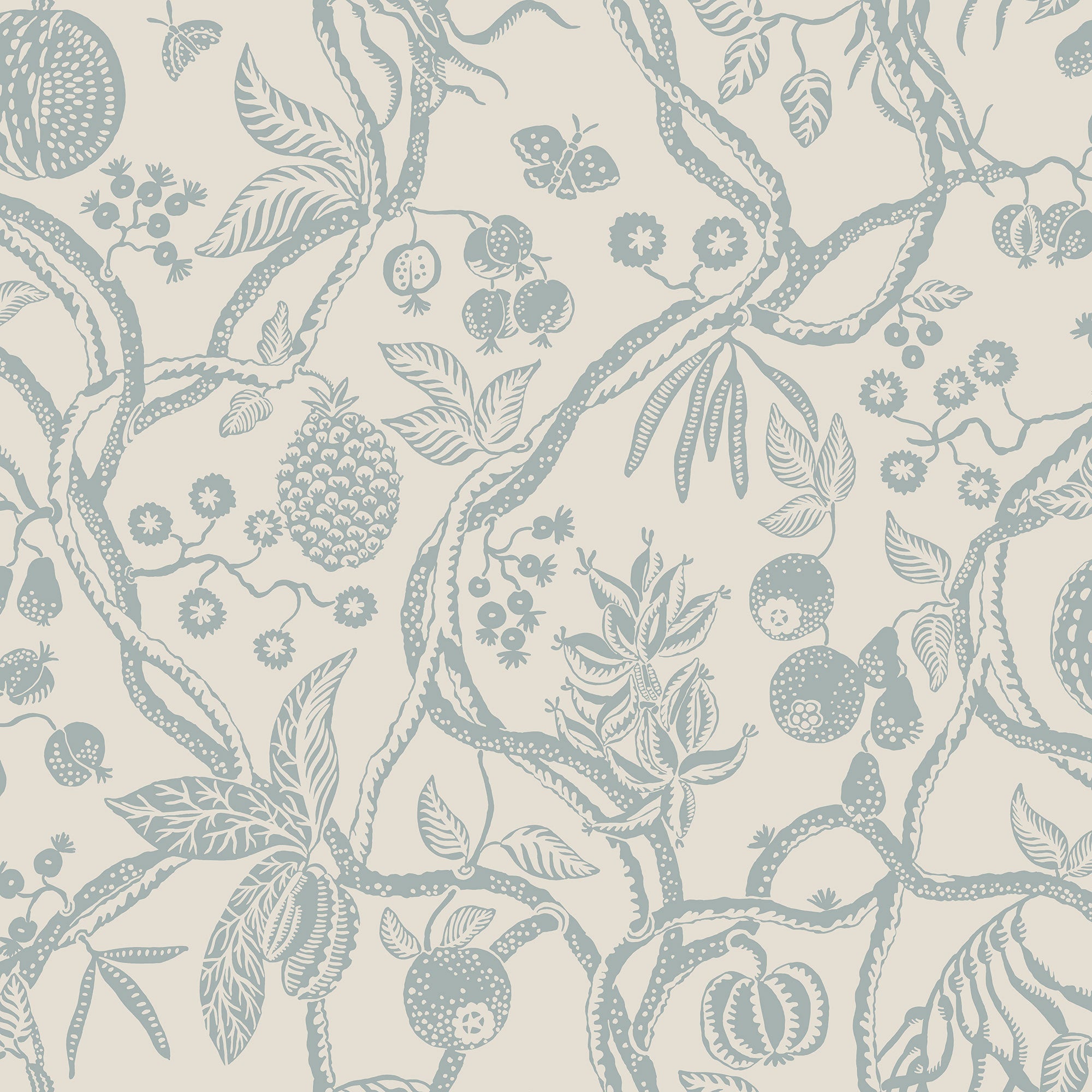 S10615 Light Blue Tree of Life Familjen Wallpaper by Sandberg