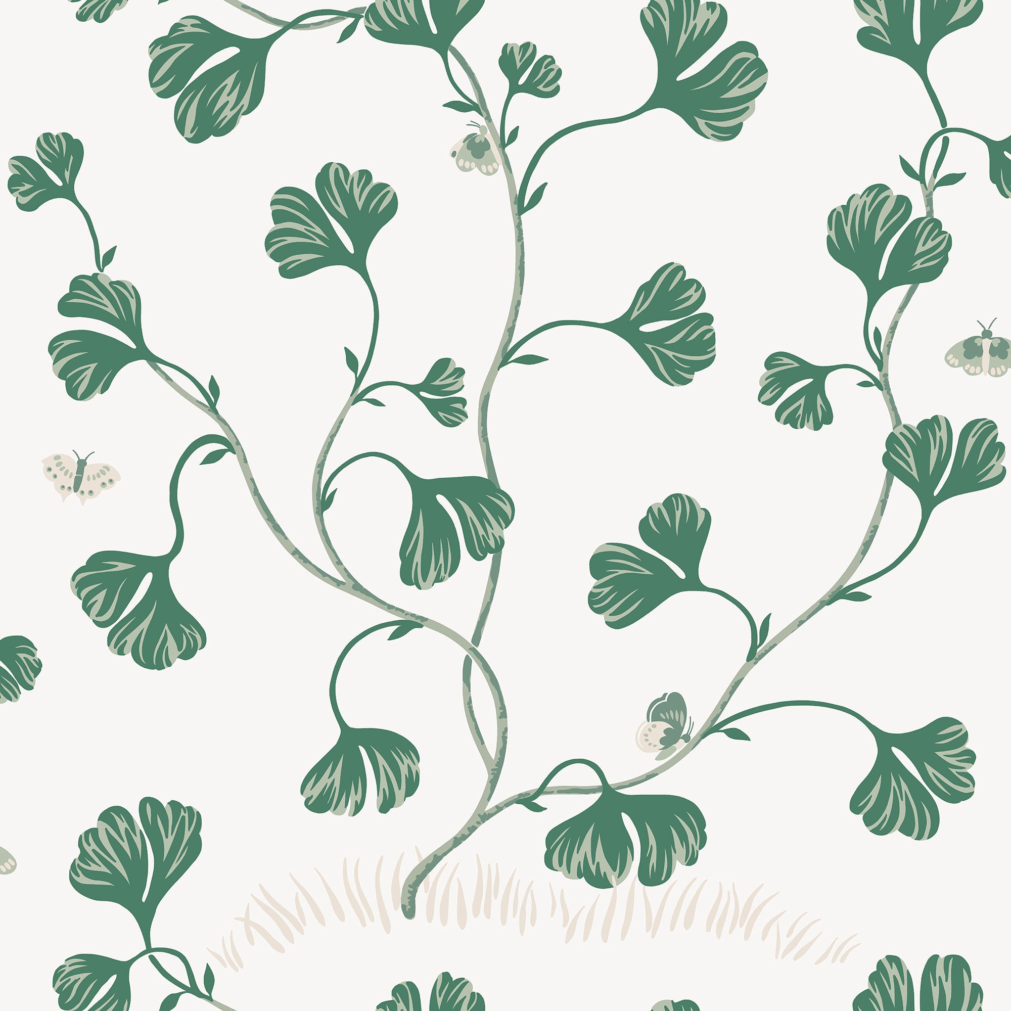 S10617 Green Ebba Familjen Wallpaper by Sandberg
