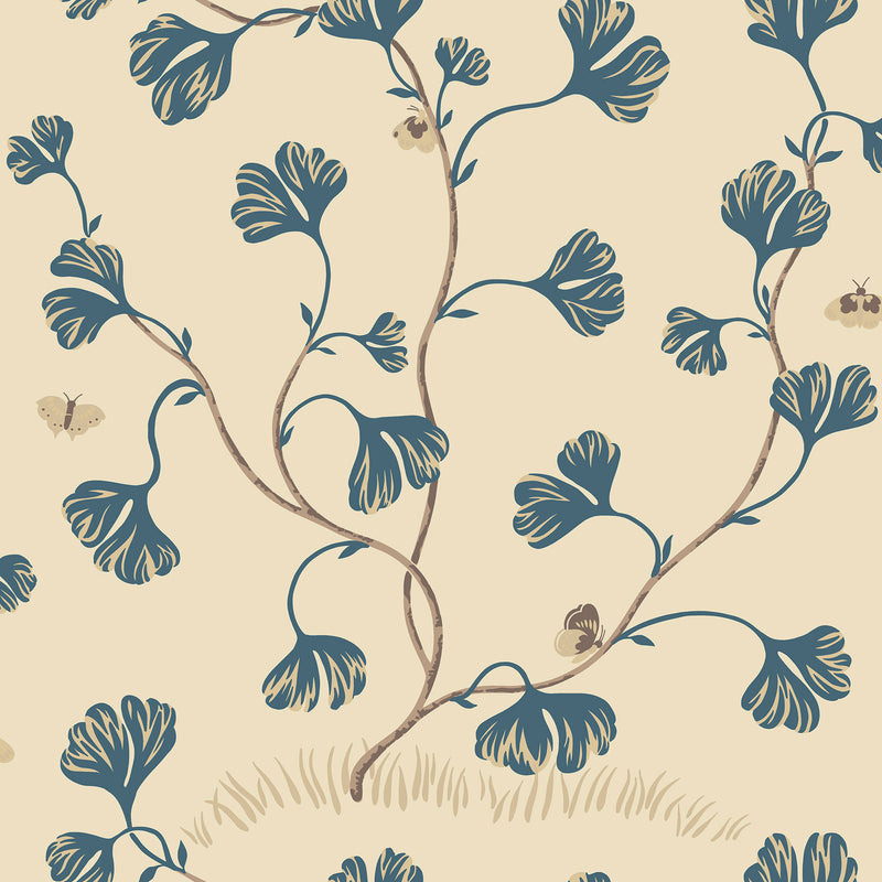 S10618 Blue Ebba Familjen Wallpaper by Sandberg