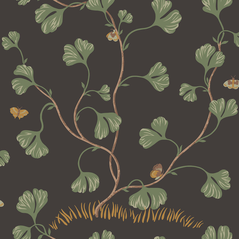 S10619 Charcoal Ebba Familjen Wallpaper by Sandberg