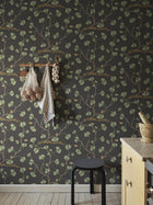 S10619 Charcoal Ebba Familjen Wallpaper by Sandberg