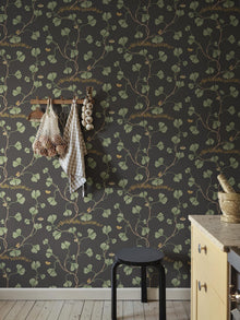 S10619 Charcoal Ebba Familjen Wallpaper by Sandberg
