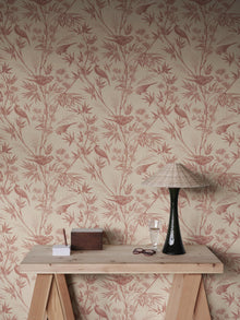 S10620 Red Celeste Familjen Wallpaper by Sandberg
