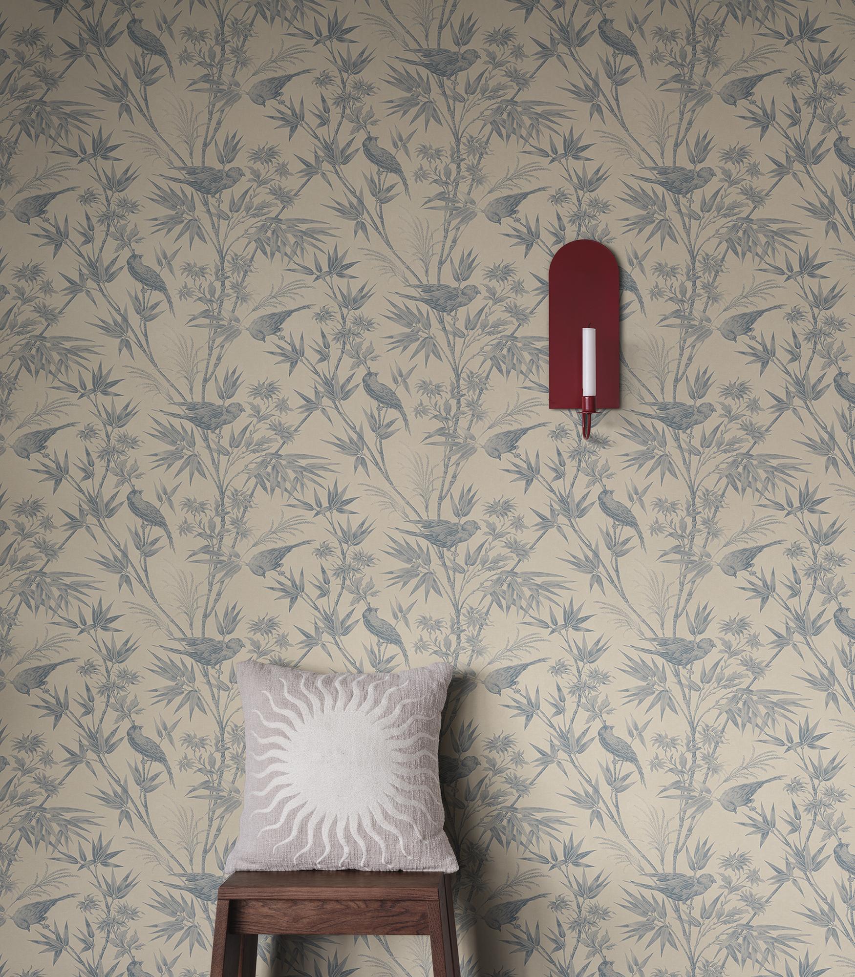 S10621 Indigo Blue Celeste Familjen Wallpaper by Sandberg