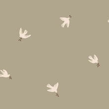 S10626 Olive Green Frida Familjen Wallpaper by Sandberg