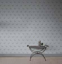 S10634 Light Blue Lilly Familjen Wallpaper by Sandberg