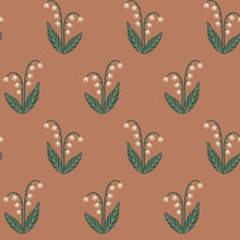 S10636 Terracotta Lilly Familjen Wallpaper by Sandberg