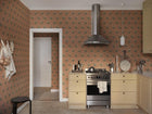 S10636 Terracotta Lilly Familjen Wallpaper by Sandberg