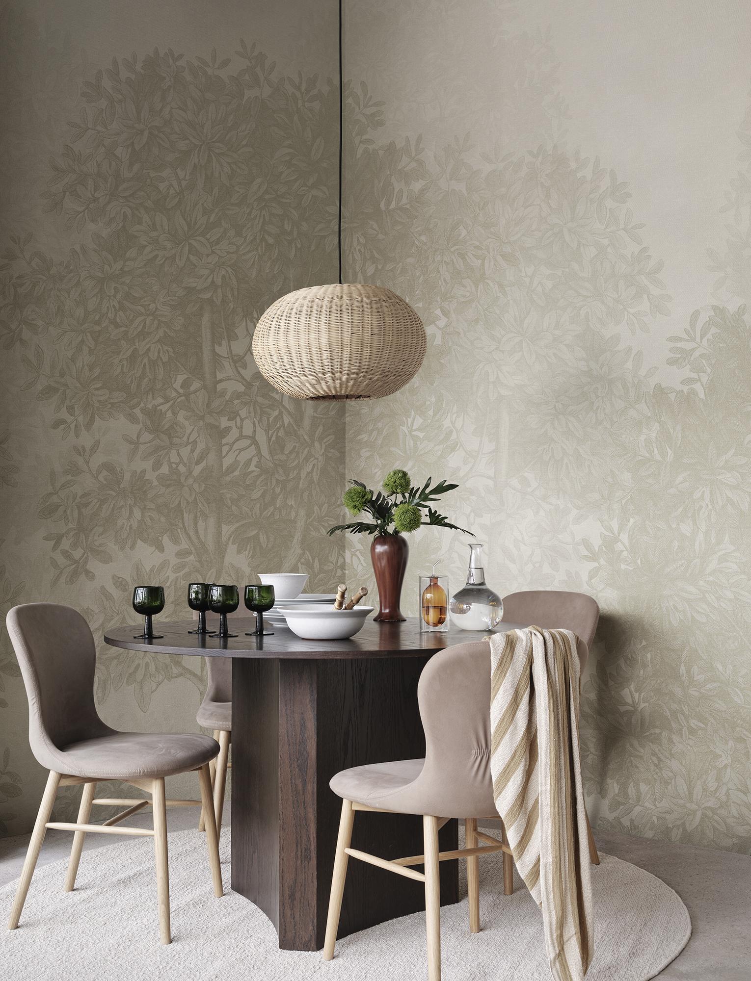 S10639 Beige Charles Mural Familjen Mural by Sandberg