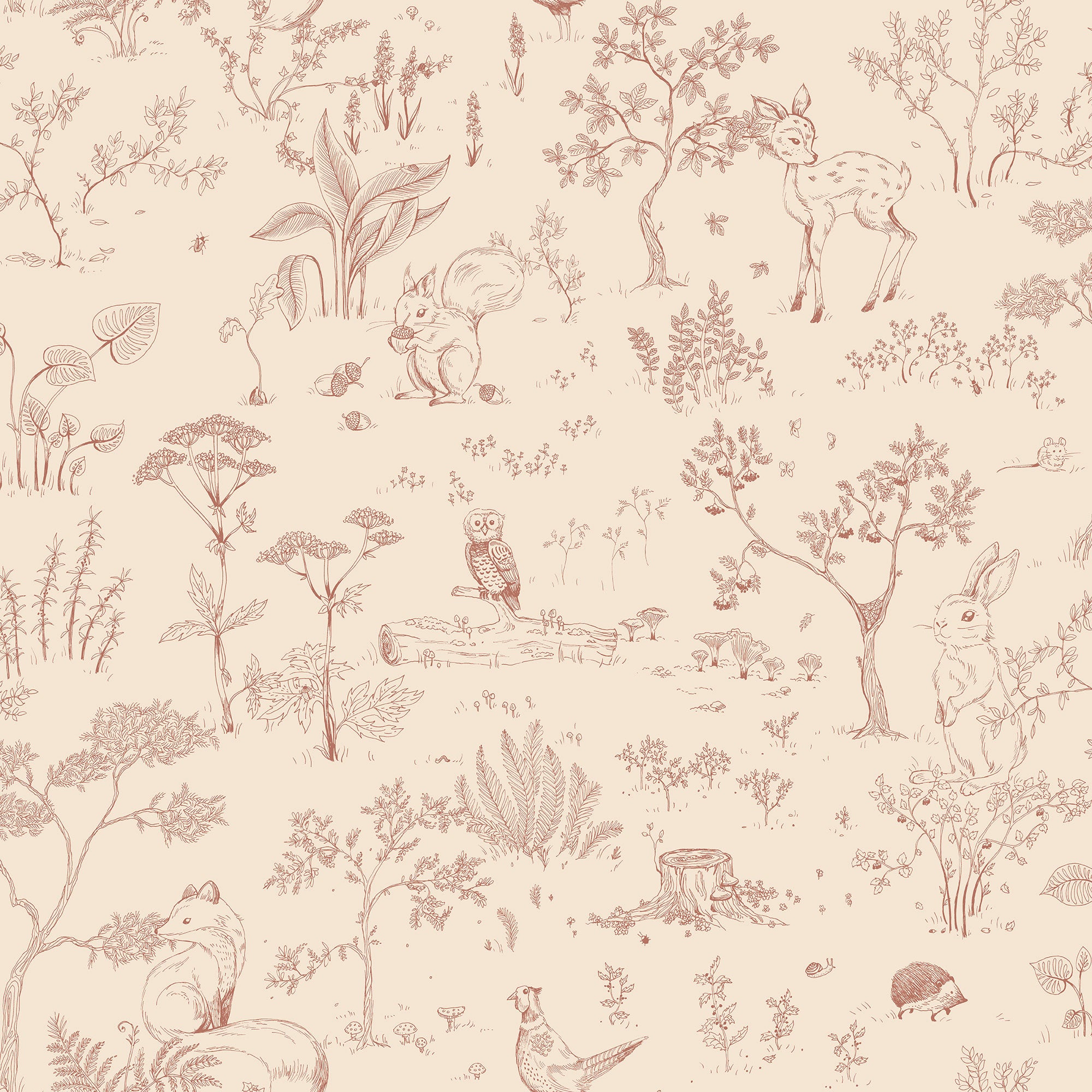 S10641 Terracotta Hollie Familjen Wallpaper by Sandberg