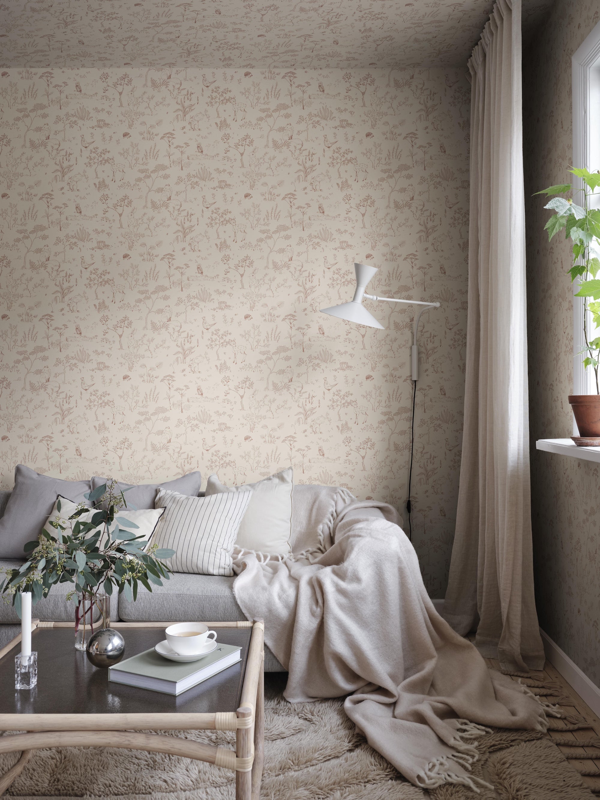S10641 Terracotta Hollie Familjen Wallpaper by Sandberg