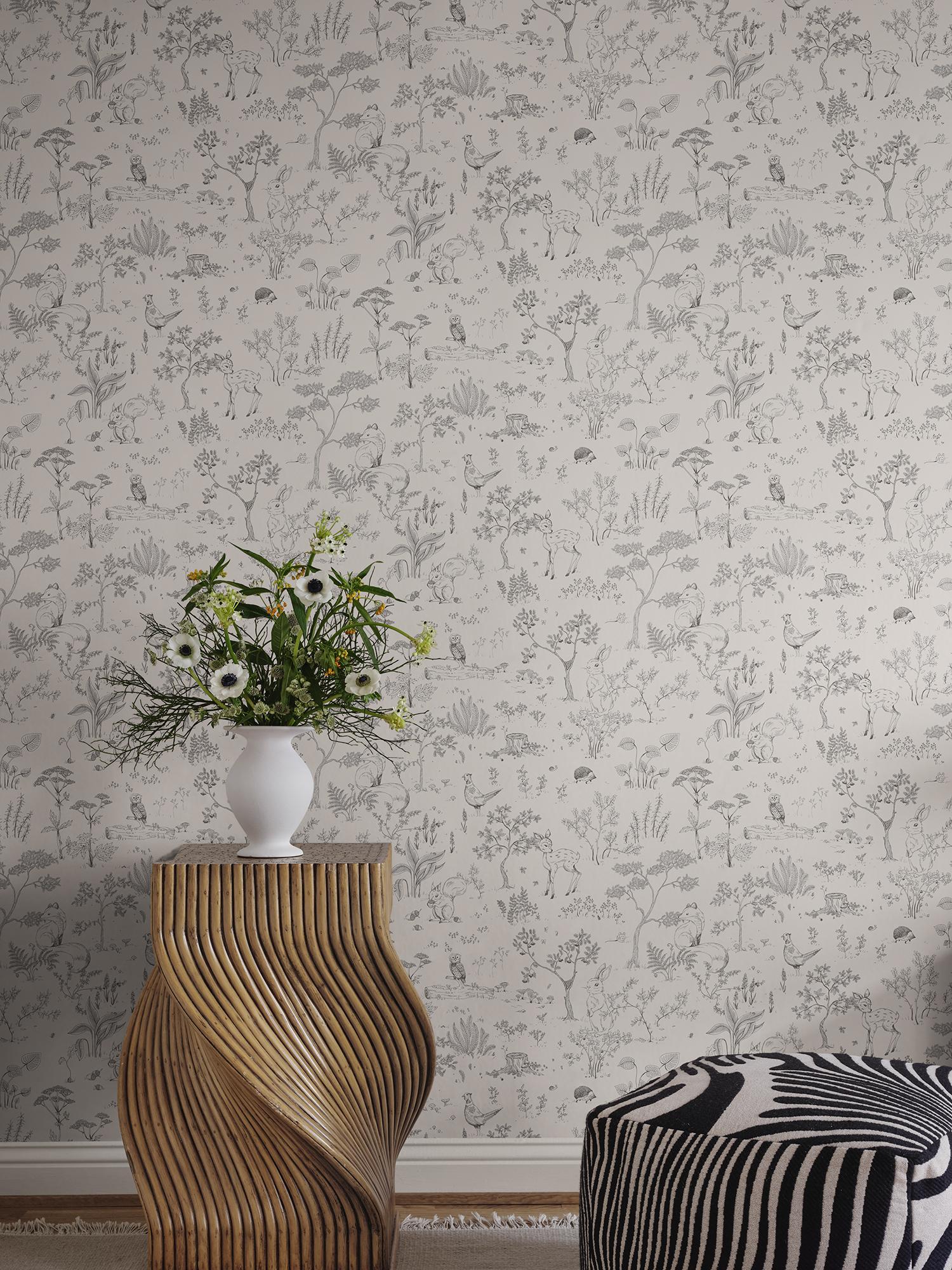 S10642 Graphite Hollie Familjen Wallpaper by Sandberg