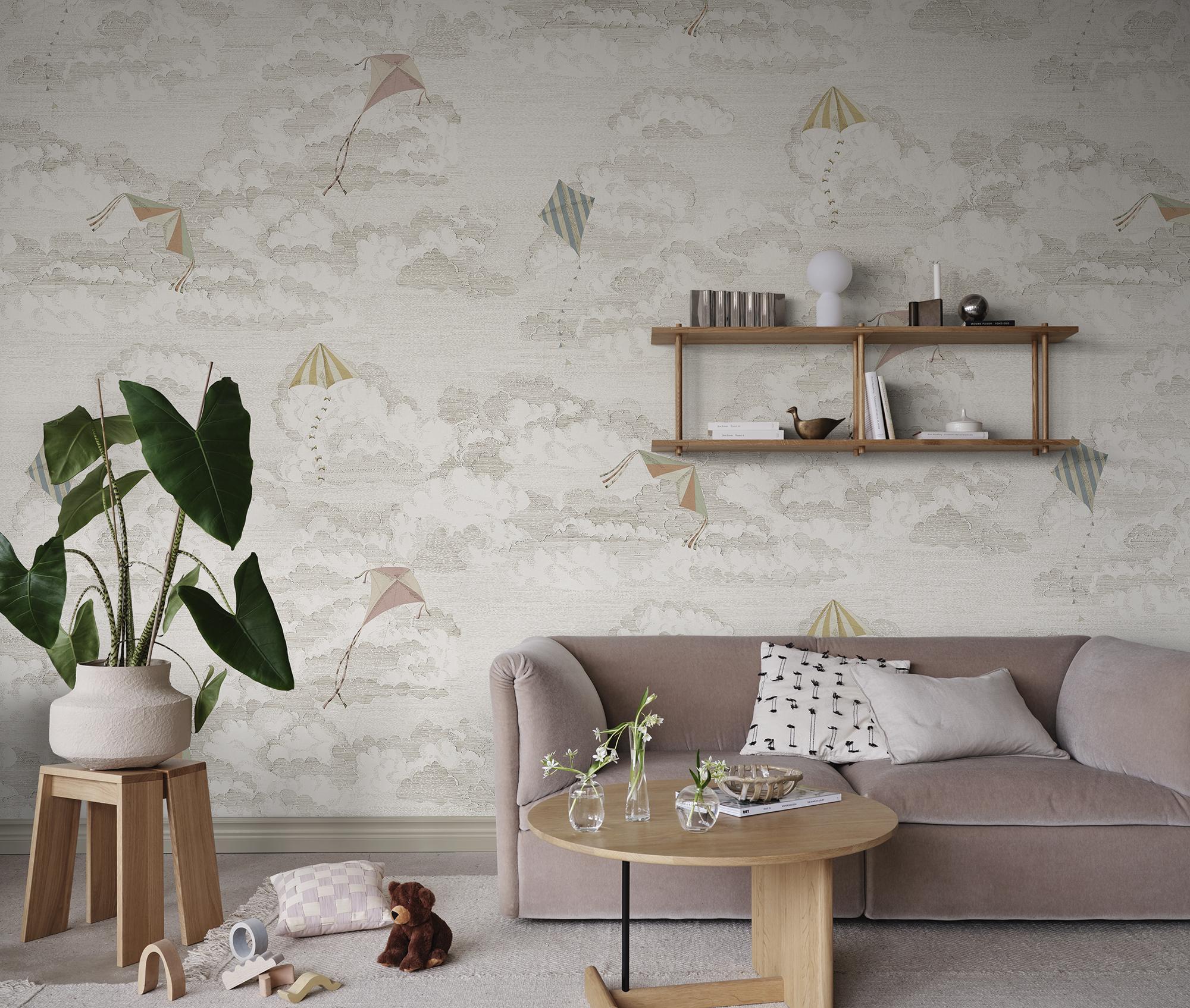S10645 Sand Bonnie and Kites Familjen Mural by Sandberg