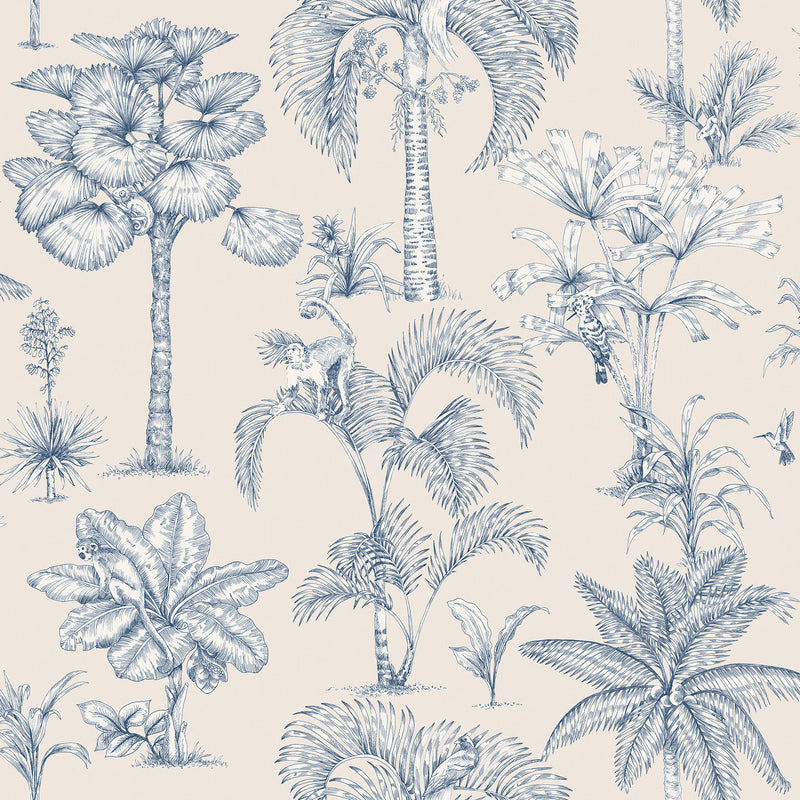 S10649 Blue Adele Familjen Wallpaper by Sandberg