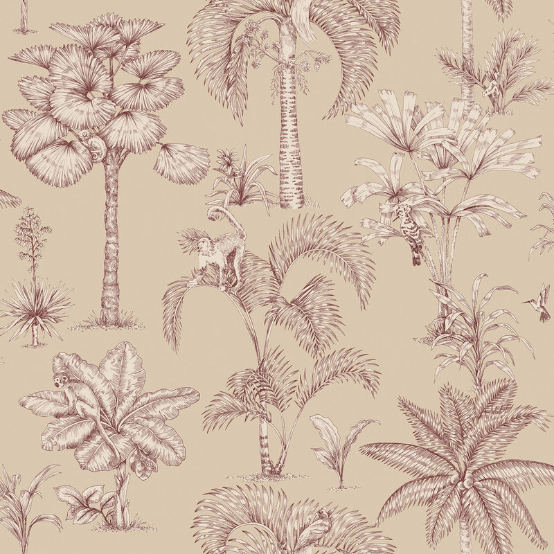 S10650 Beige Adele Familjen Wallpaper by Sandberg