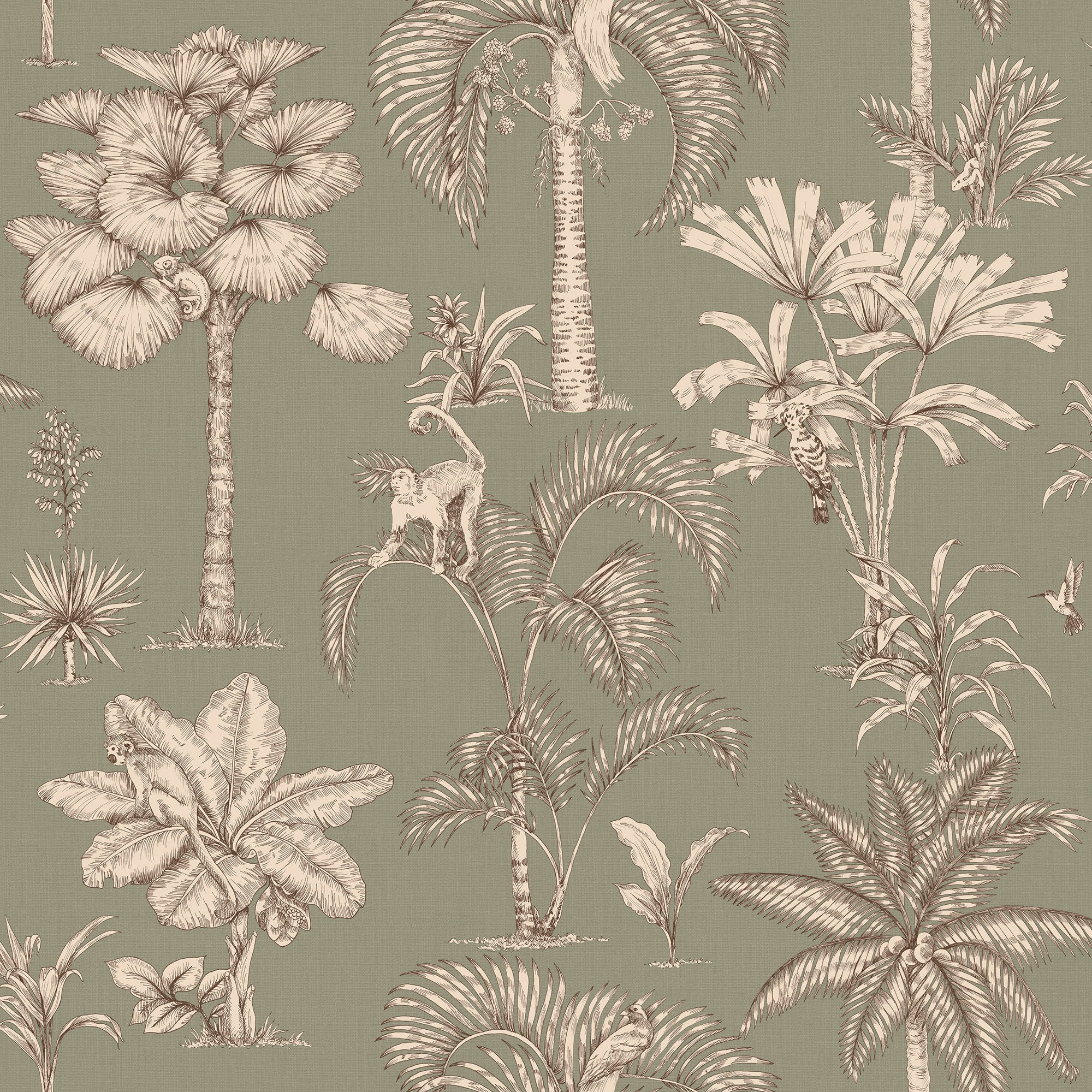 S10651 Green Adele Familjen Wallpaper by Sandberg