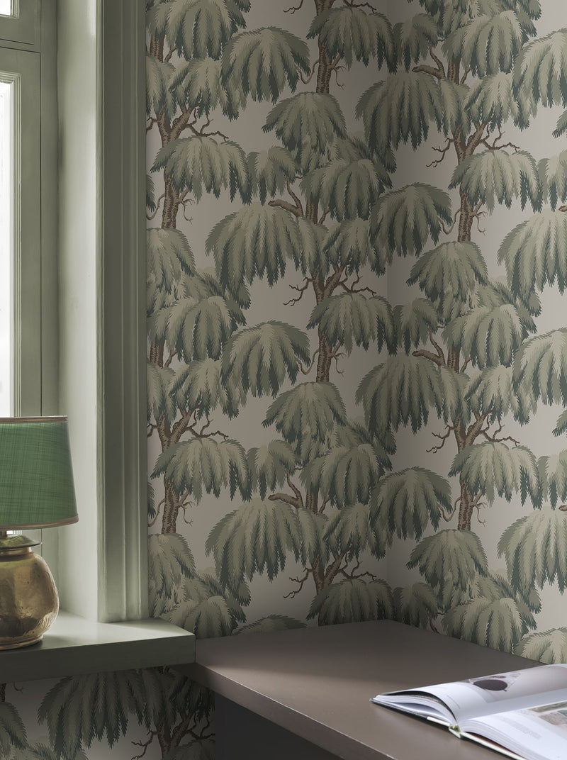 S10664 Alba Green Wallpaper by Sandberg